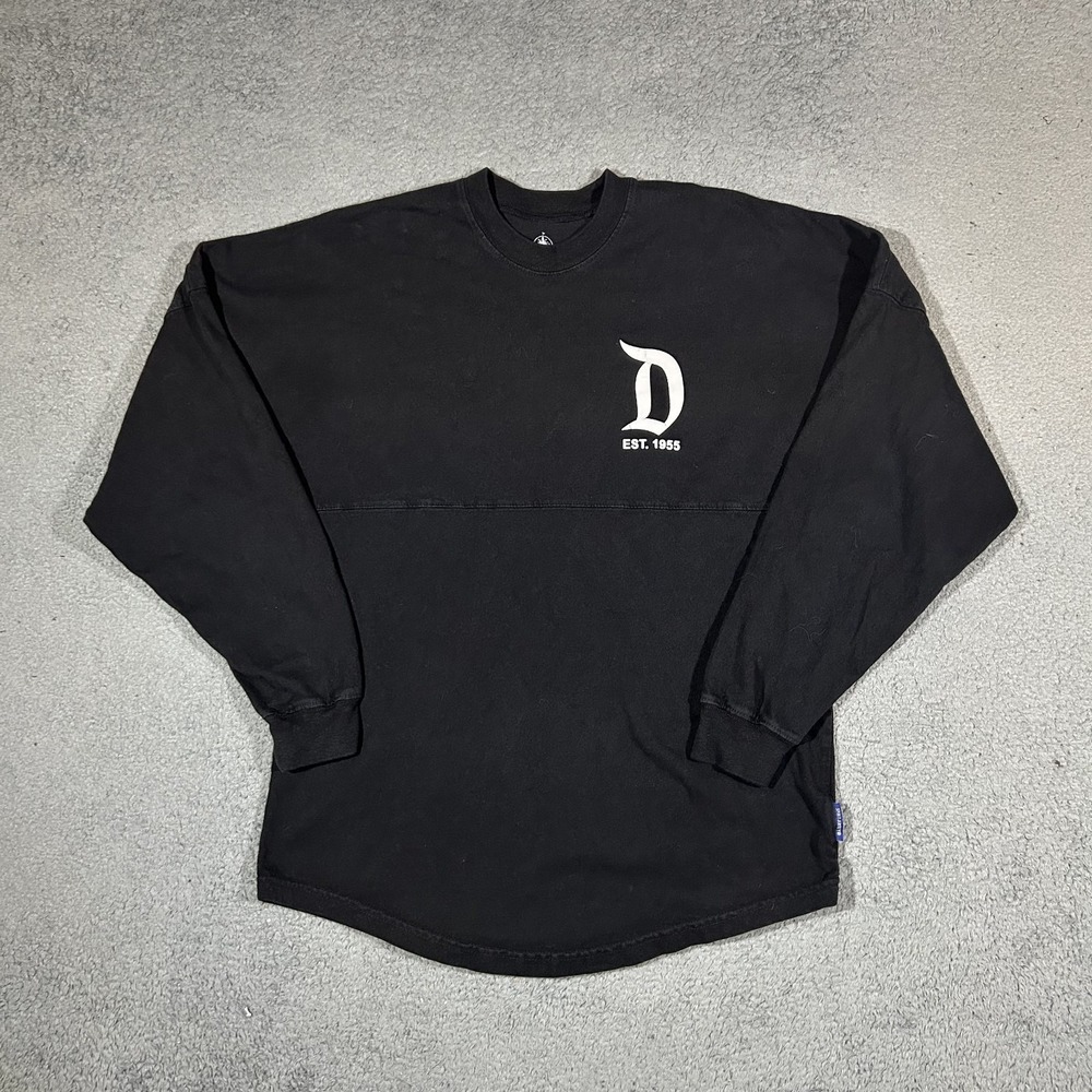 Disneyland Spirit Jersey Shirt Adults Size XS Black White Classic Logo #3491